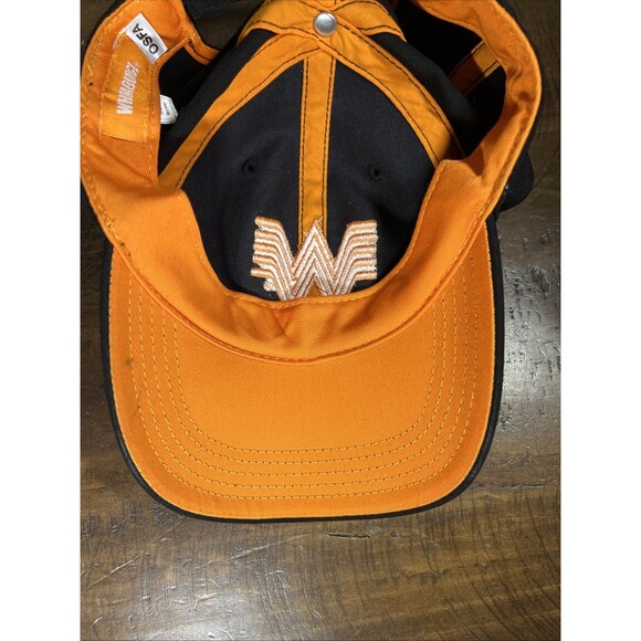 Whataburger Employee Hat Lot-Black & Orange Gray & Orange Logo-Adjustable Back - Picture 6 of 12